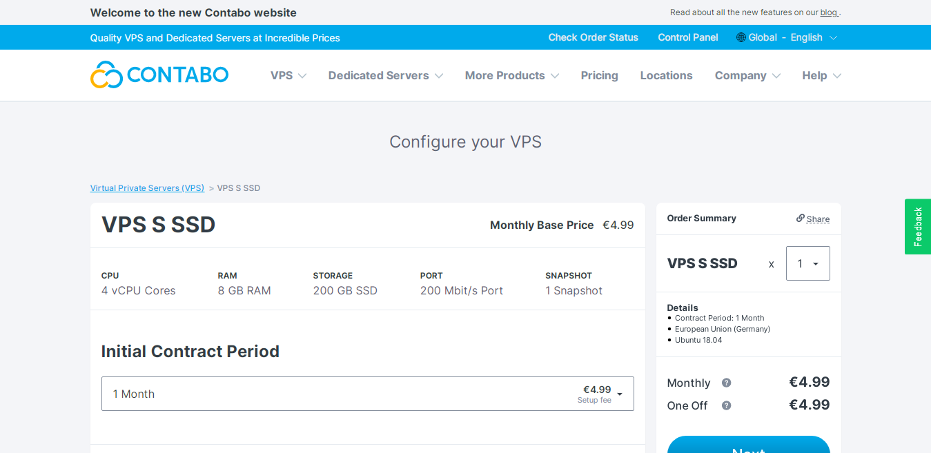 Configure VPS