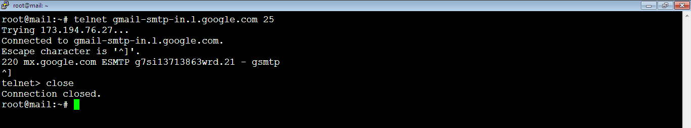 Back to Linux Terminal from Telnet