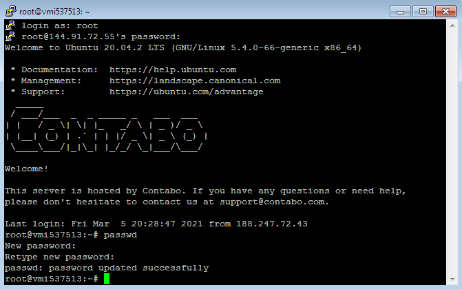 Change Password Command Ubuntu