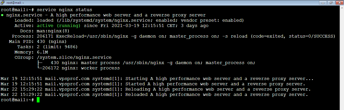 Chek Nginx Server Status