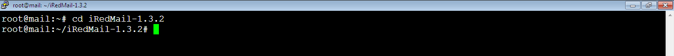 Enter iRedMail Directory after Extract