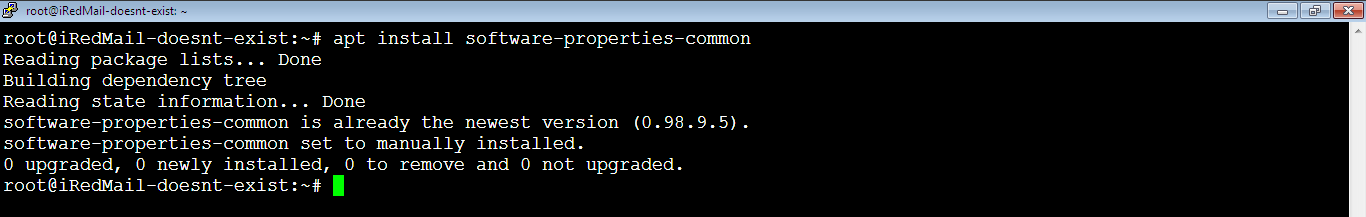 Install Software Properties common Already Exists