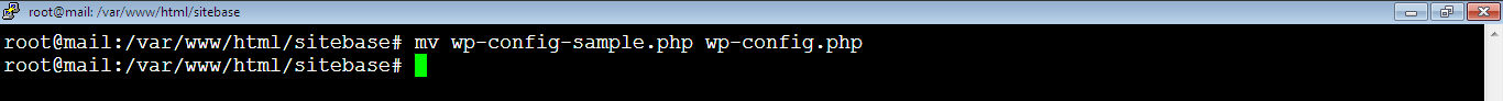 Change WordPress PHP File Name wp-config-sample to wp-config
