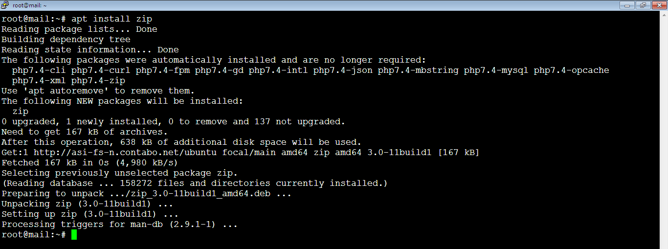 Install ZIP Utility Ubuntu