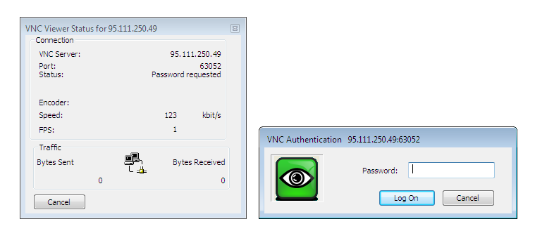 Enter VNC Password