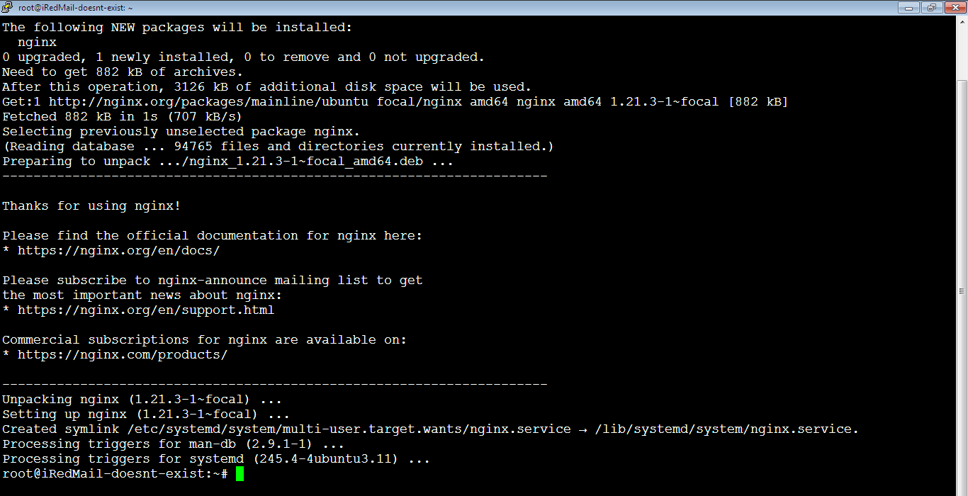 Install Nginx on Ubuntu is Done